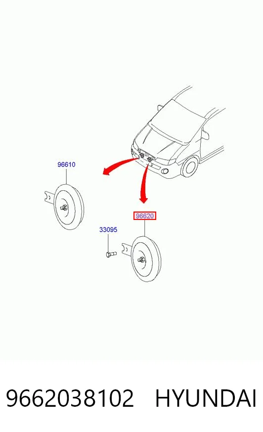 9662038102 Hyundai/Kia Клаксон