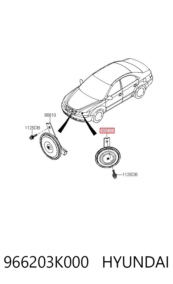 966203K000 Hyundai/Kia Клаксон
