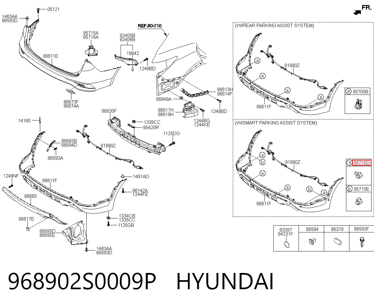968902S0009P Hyundai/Kia Датчик парктроника боковой