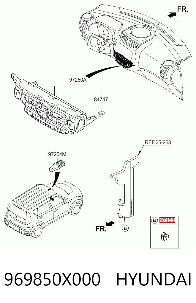 969850X000 Hyundai/Kia Датчик температуры окружающей среды