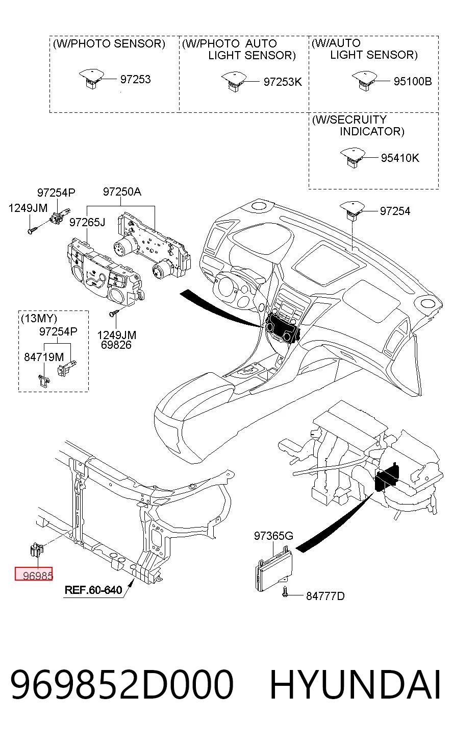 Датчик температуры окружающей среды Mando HC969853X000 цена, от 7.03 USD