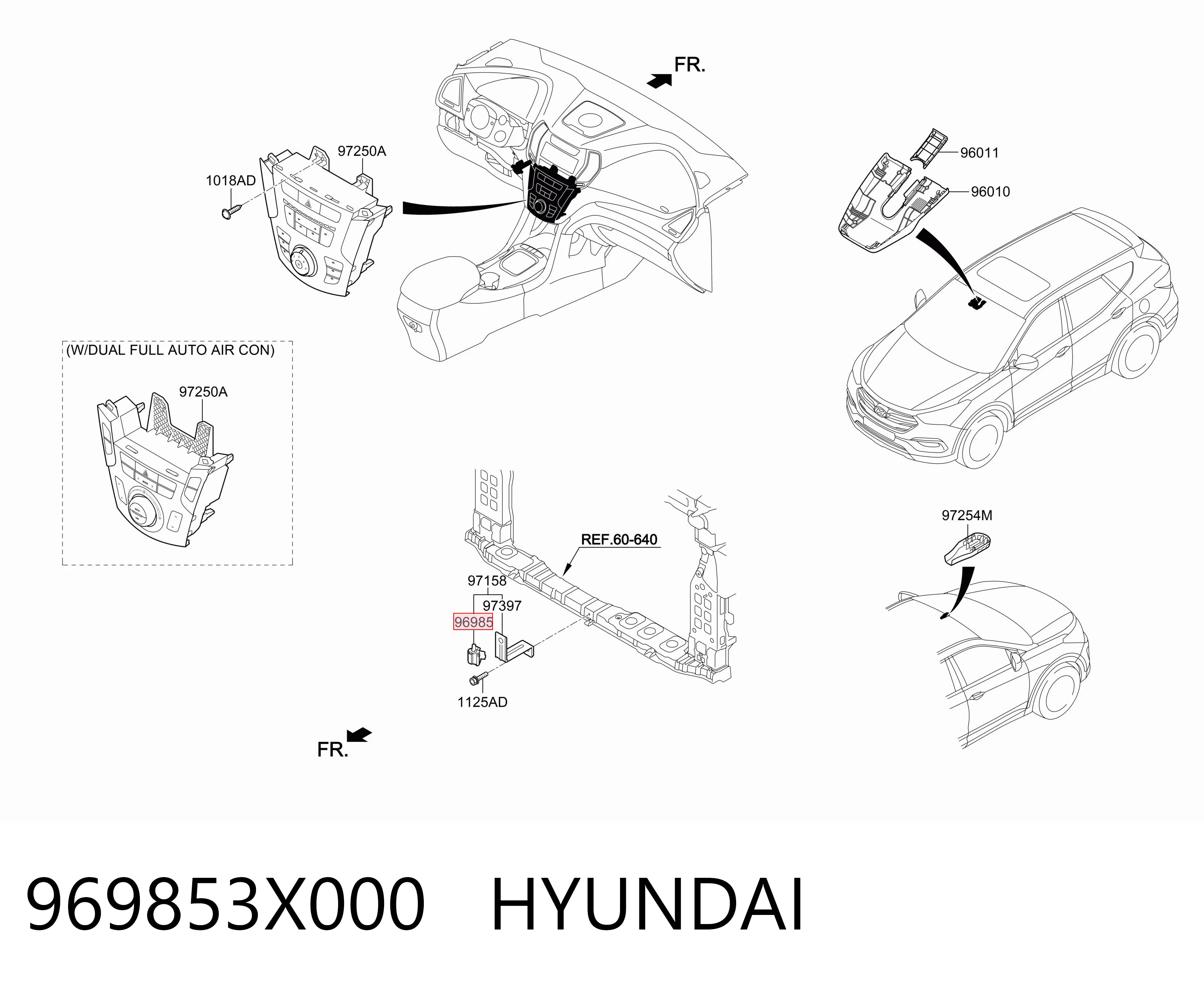 Датчик температуры наружного воздуха HC969853X000 Mando