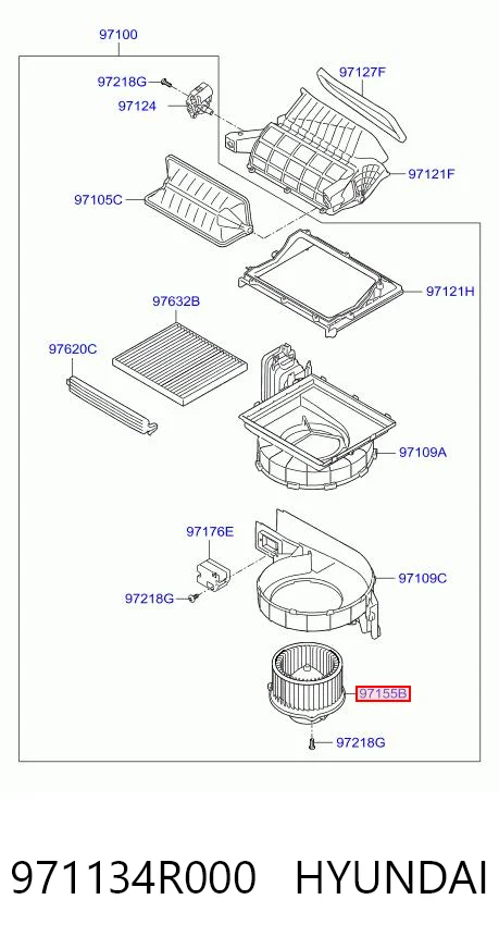 971134R000 Hyundai/Kia Электромотор печки