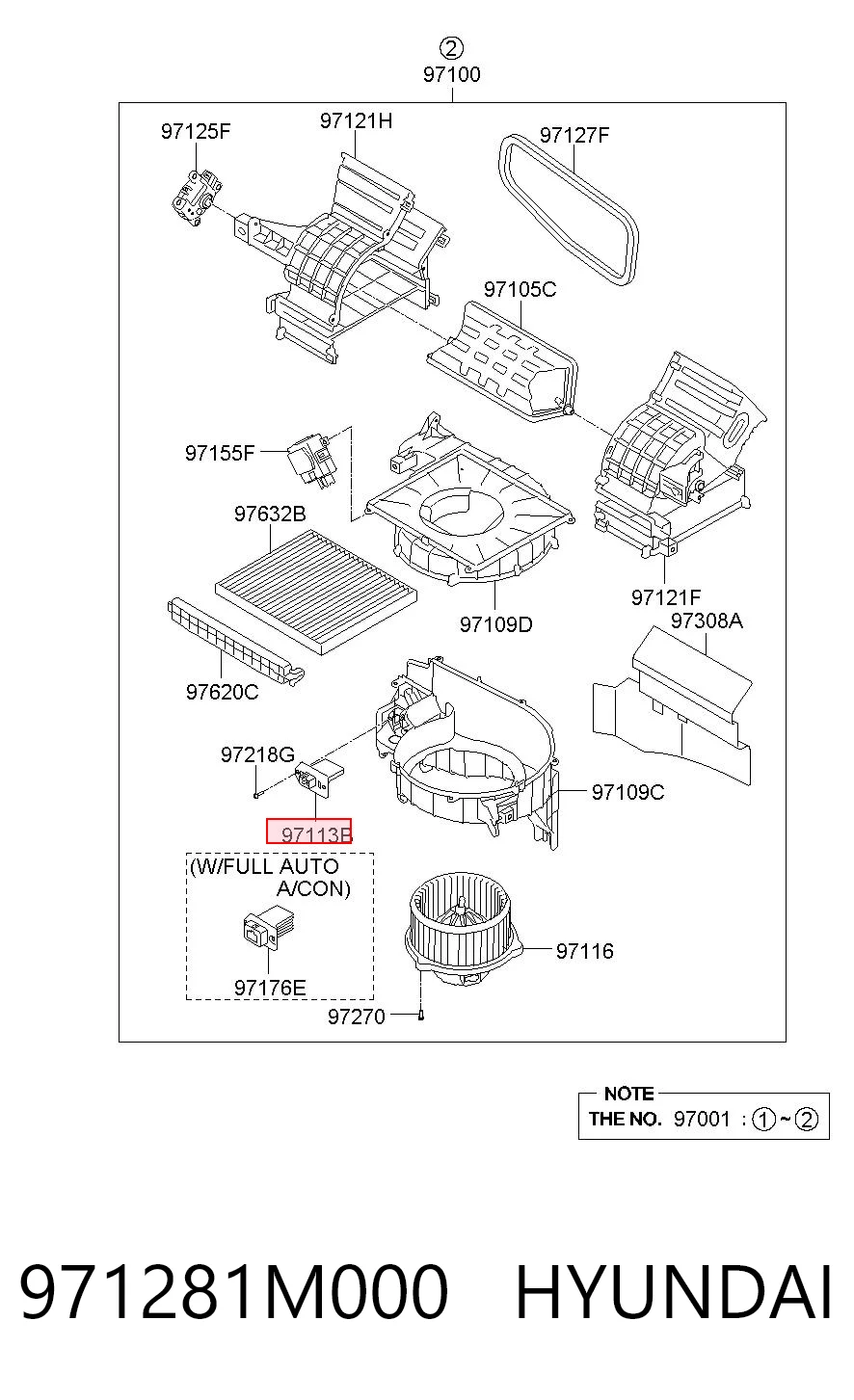 971281M000 Hyundai/Kia Реле печки