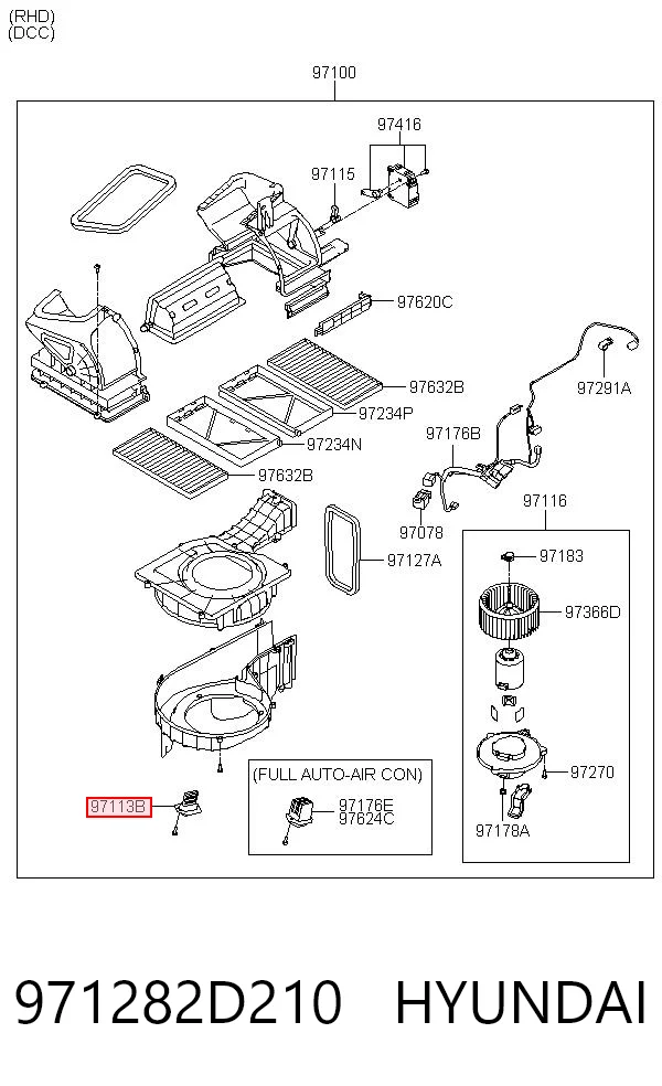 971282D210 Hyundai/Kia Реле печки