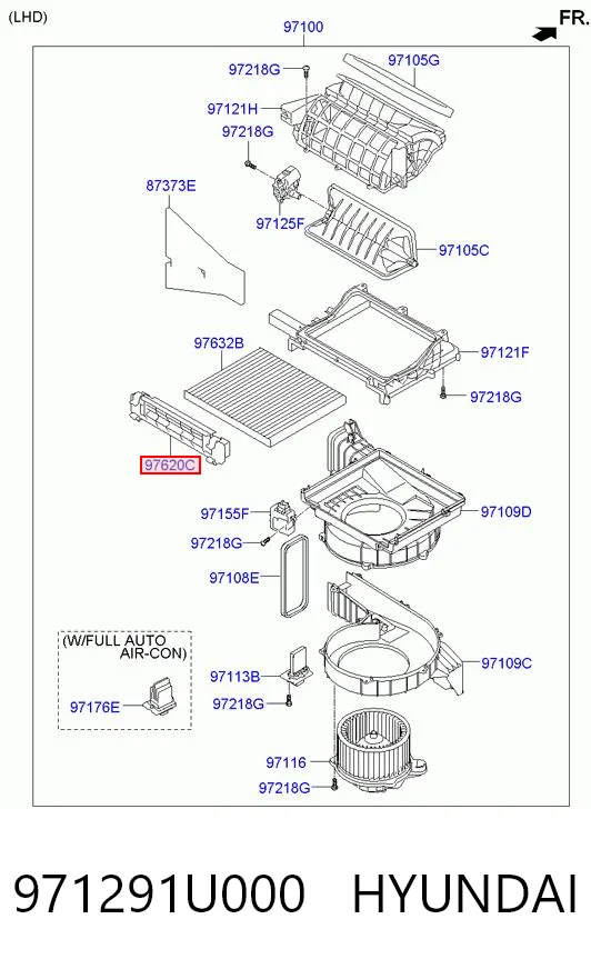 971291U000 Hyundai/Kia Рамка фильтра салона