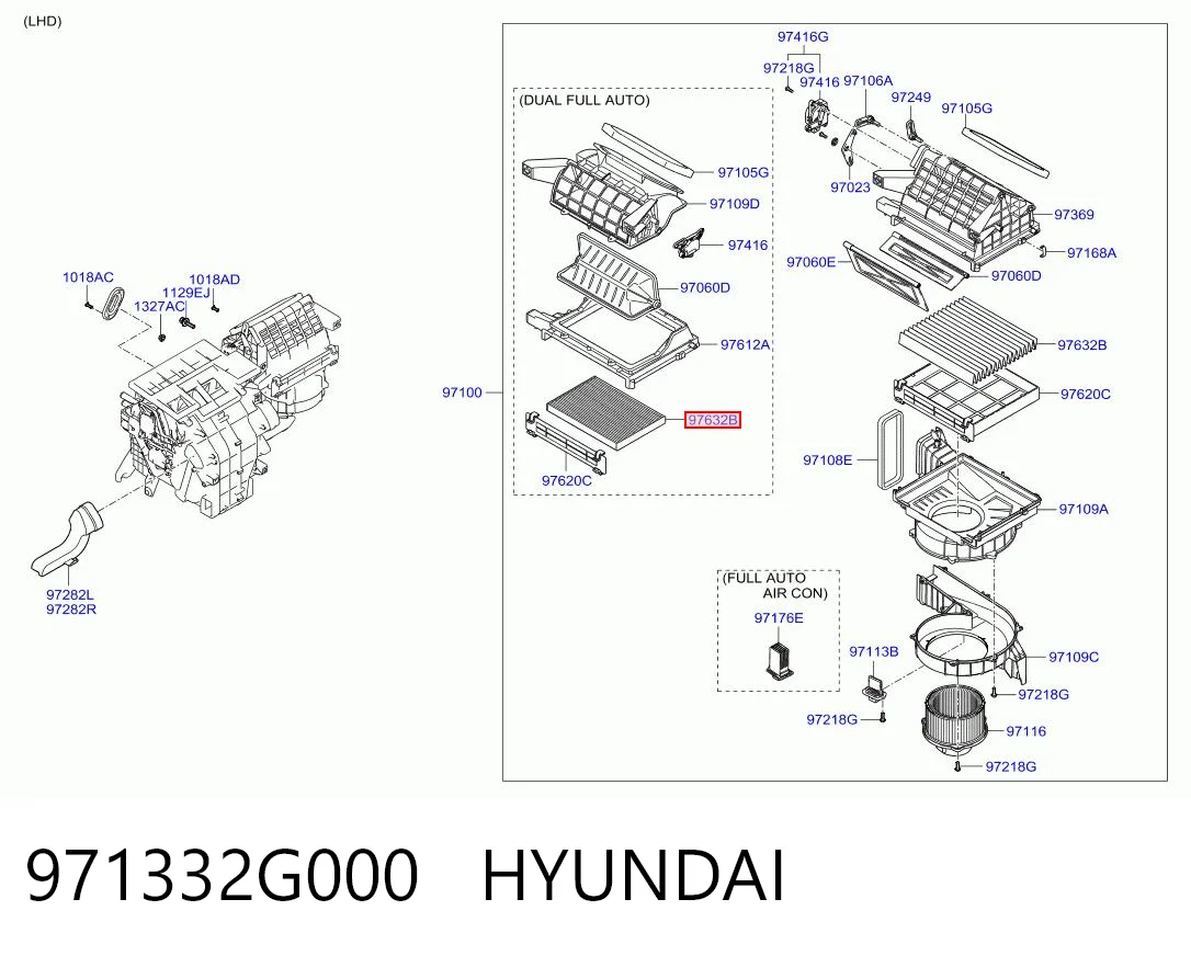 971332G000 Hyundai/Kia Внутрисалонный фильтр