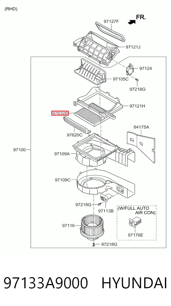 97133A9000 Hyundai/Kia Внутрисалонный фильтр