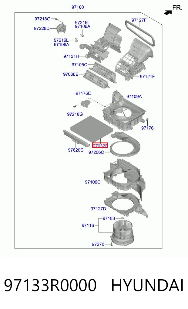 97133R0000 Hyundai/Kia Внутрисалонный фильтр