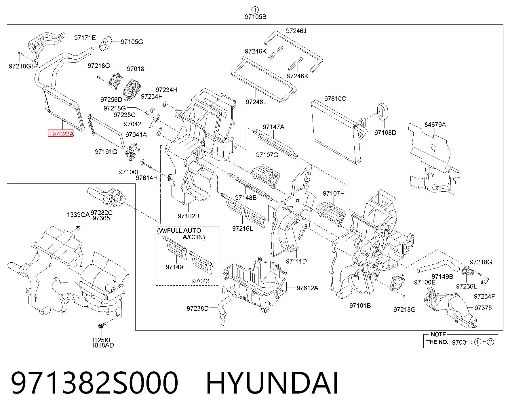 971382S000 Hyundai/Kia Радиатор отопителя салона