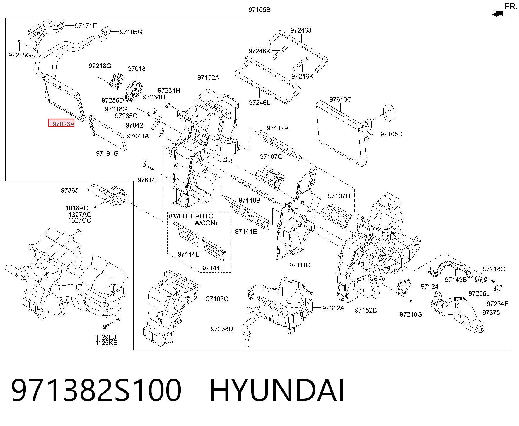 971382S100 Hyundai/Kia Радиатор отопителя салона