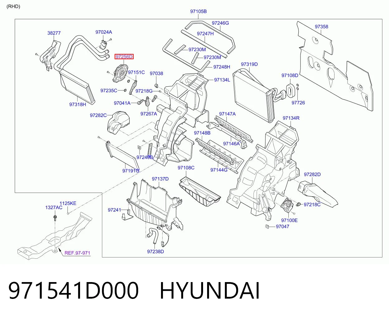 971541D000 Hyundai/Kia Привод системы автоматического управления отопителем