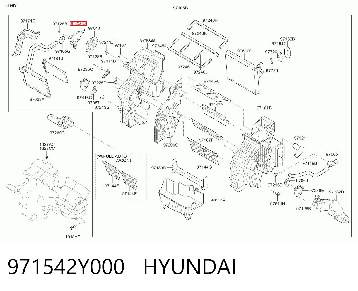 971542Y000 Hyundai/Kia Привод системы автоматического управления отопителем