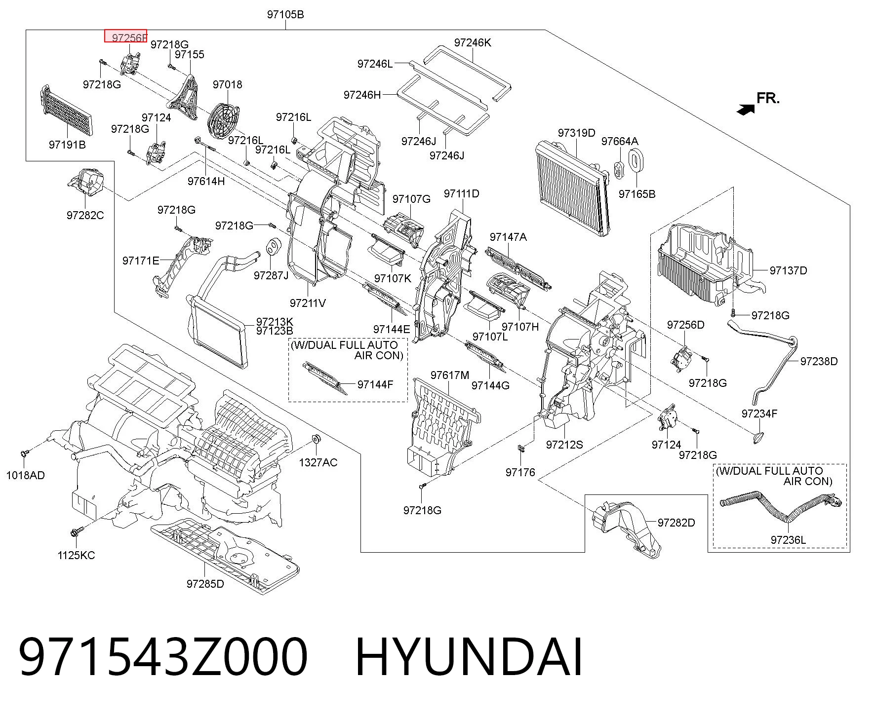 971543Z000 Hyundai/Kia Привод системы автоматического управления отопителем