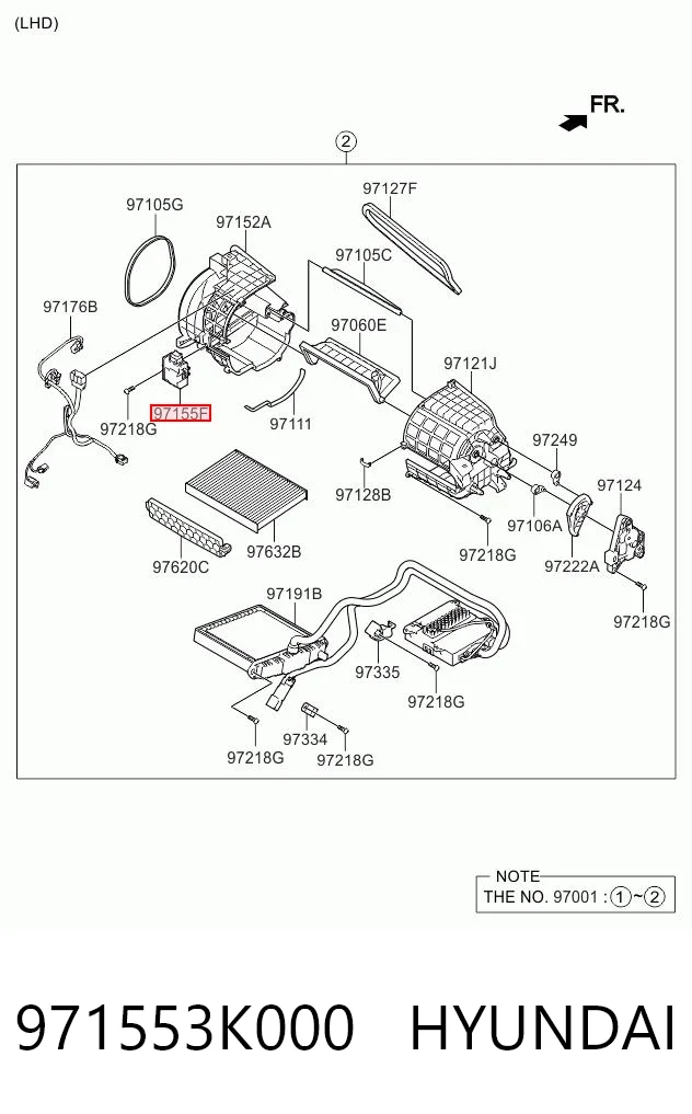 971553K000 Hyundai/Kia 