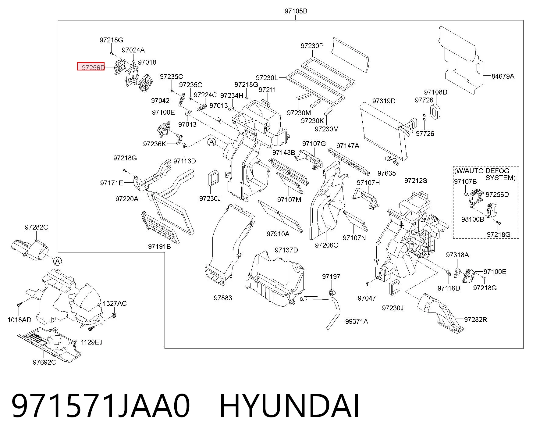 971571JAA0 Hyundai/Kia Привод системы автоматического управления отопителем