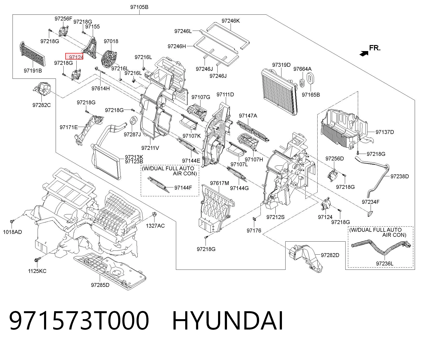 971573T000 Hyundai/Kia Привод системы автоматического управления отопителем