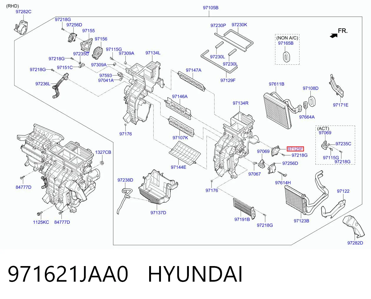 971621JAA0 Hyundai/Kia Привод системы автоматического управления отопителем