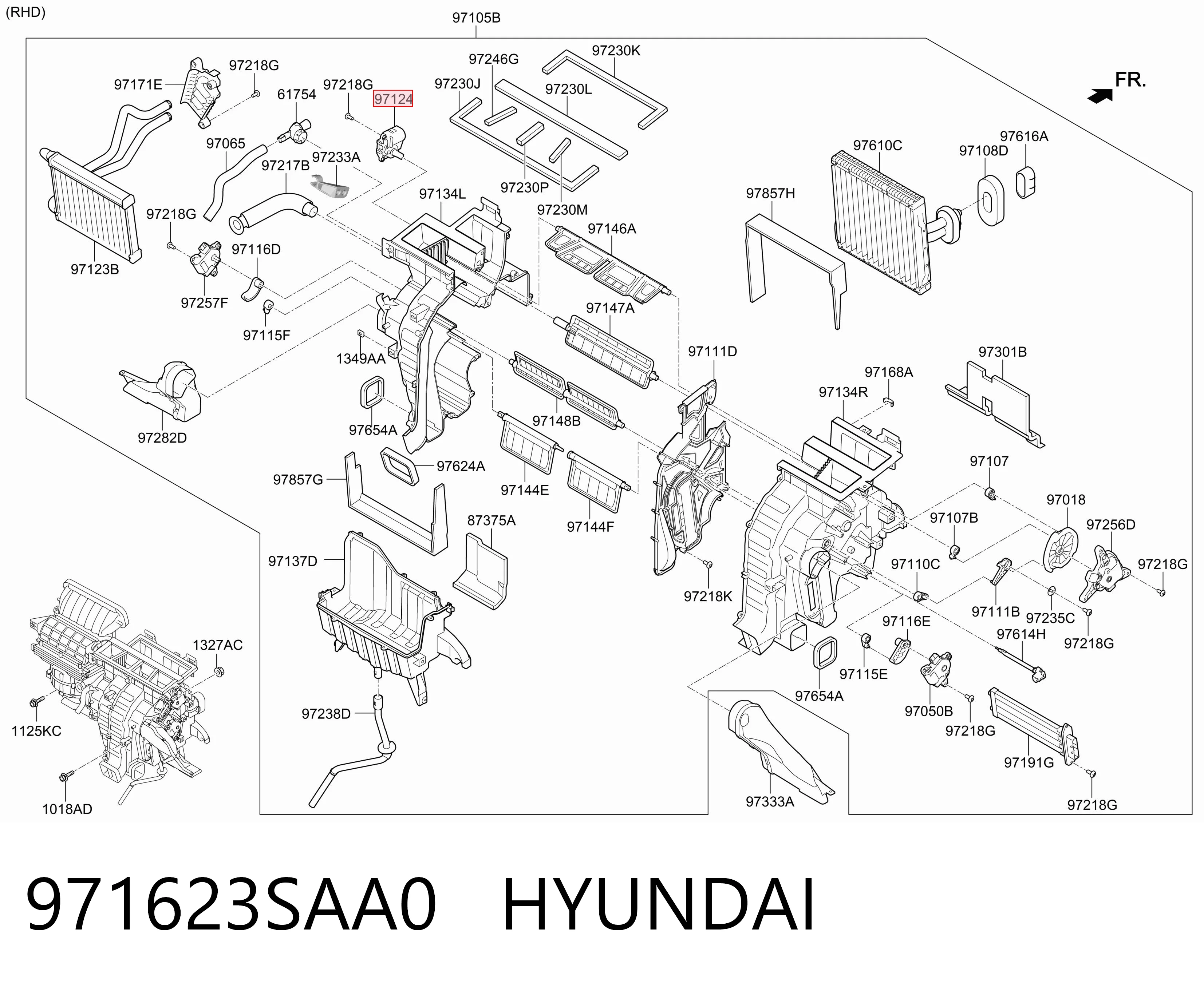 971623SAA0 Hyundai/Kia Привод системы автоматического управления отопителем