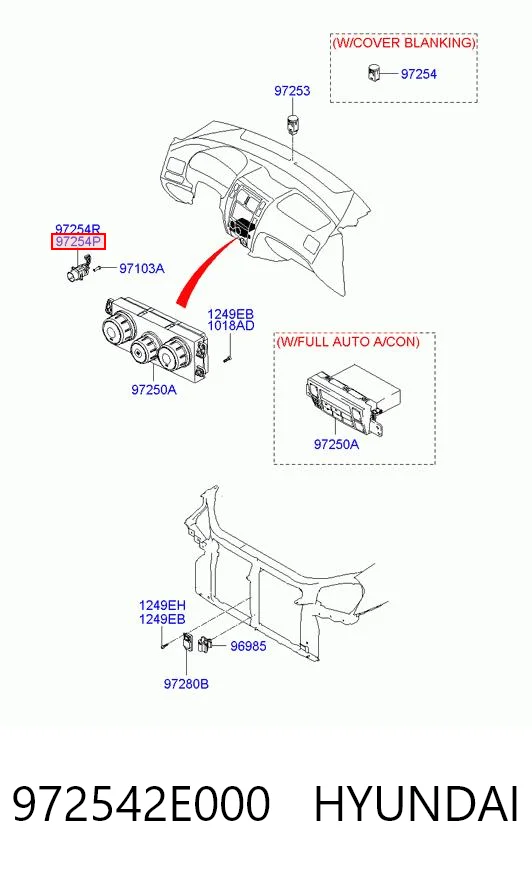 Датчик температуры воздуха в салоне Hyundai Tucson 1 JM