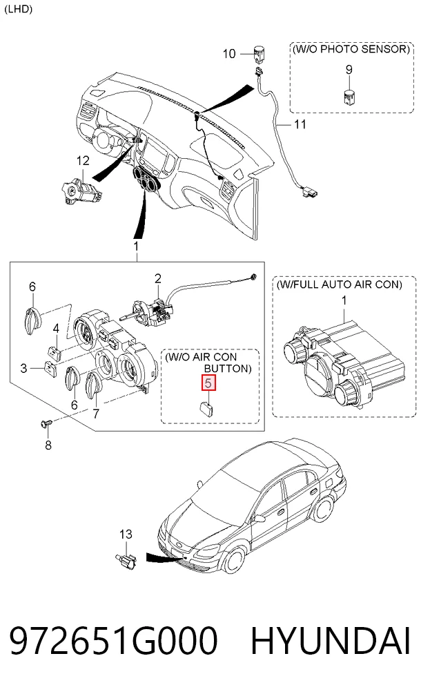 972651G000 Hyundai/Kia