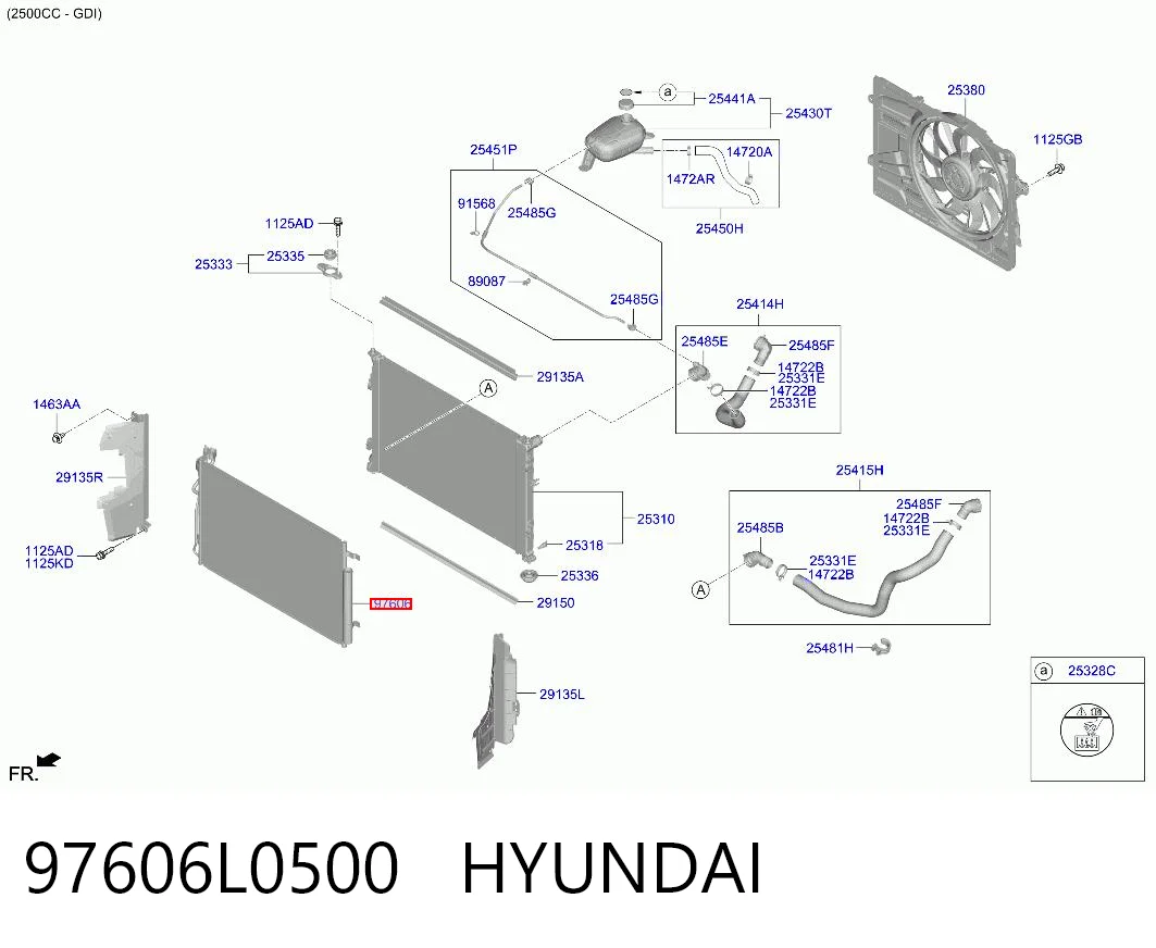 97606L0500 Hyundai/Kia Конденсатор