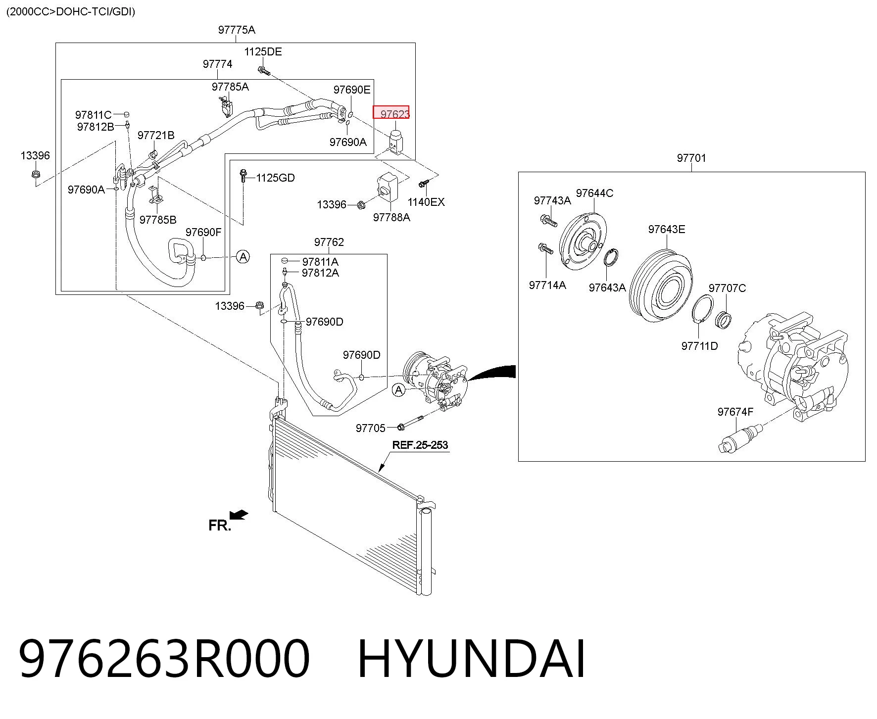 976263R000 Hyundai/Kia Терморегулирующий вентиль кондиционера