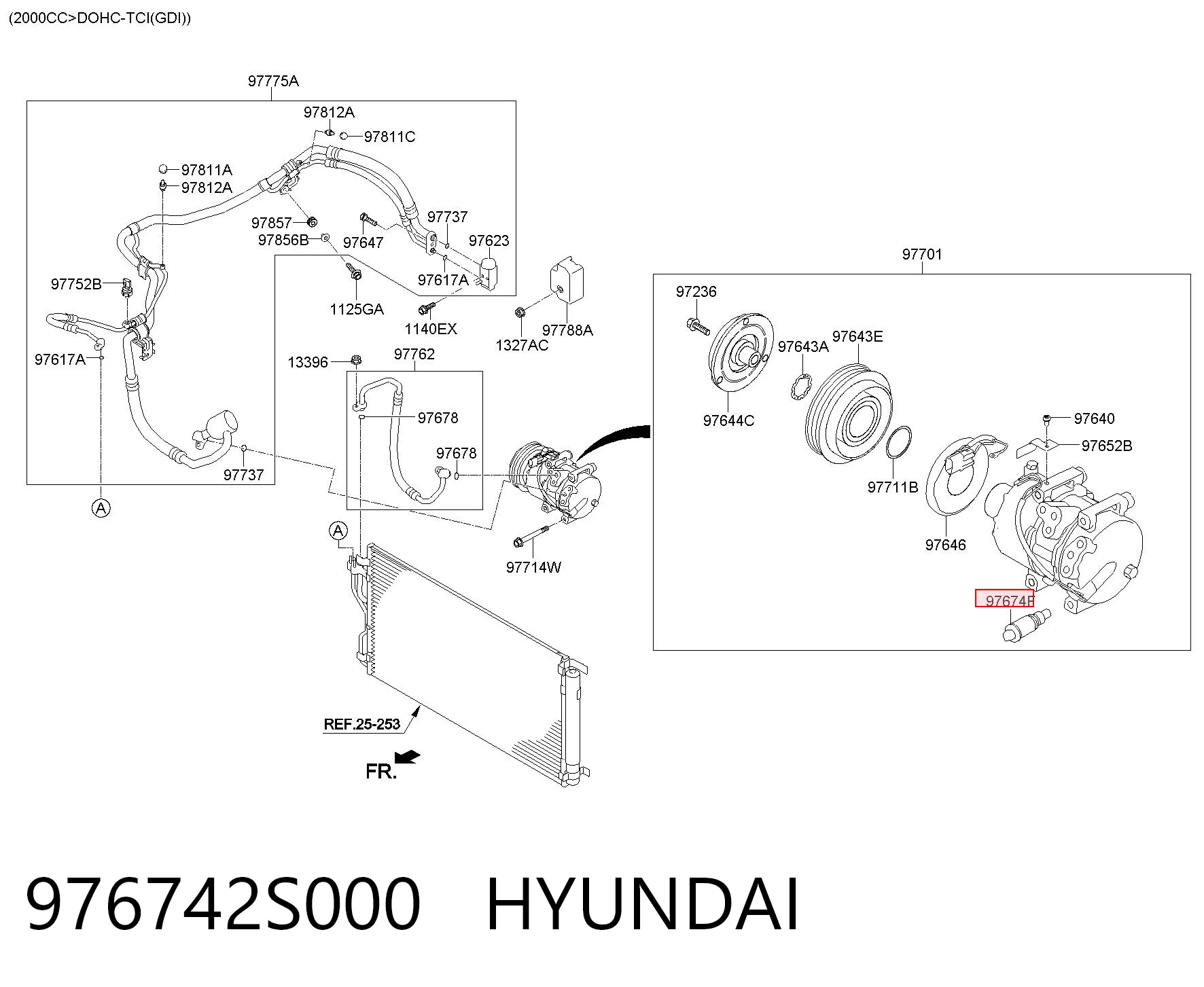 976742S000 Hyundai/Kia Клапан компрессора кондиционера