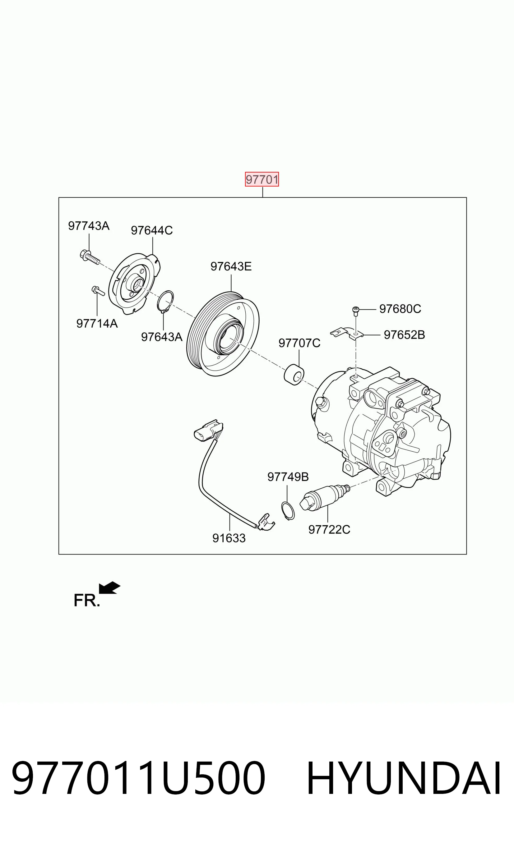 977011U500 Hyundai/Kia Компрессор хладагента