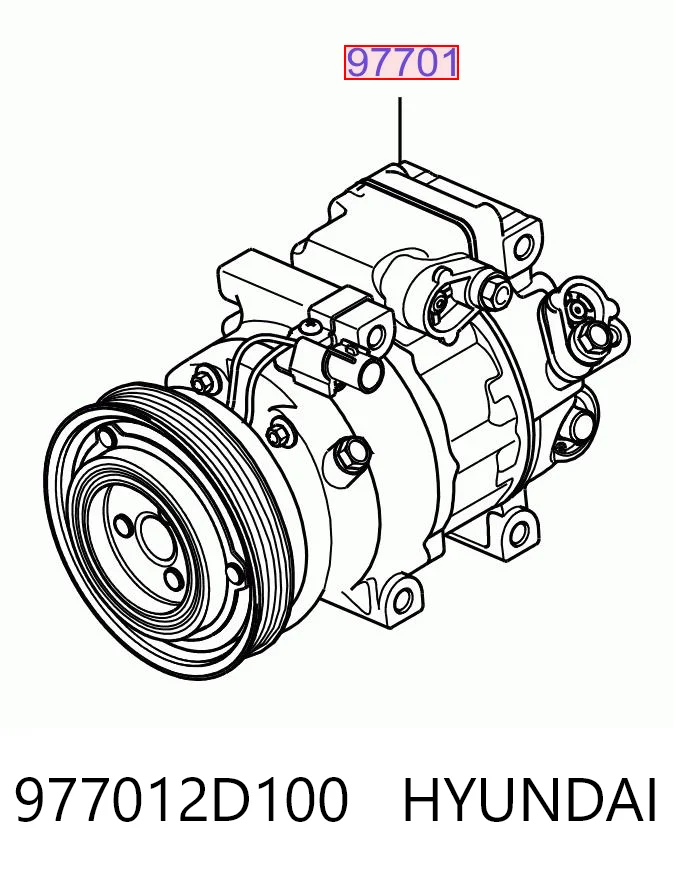 977012D100 Hyundai/Kia Компрессор хладагента