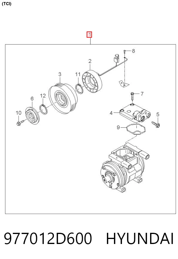977012D600 Hyundai/Kia Компрессор хладагента