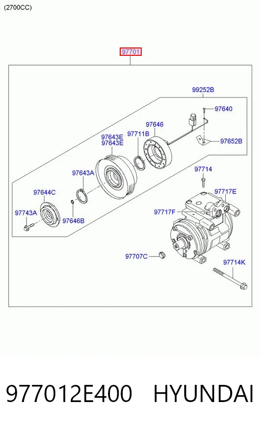 Компрессор кондиционера 162403450J Nissan/Infiniti