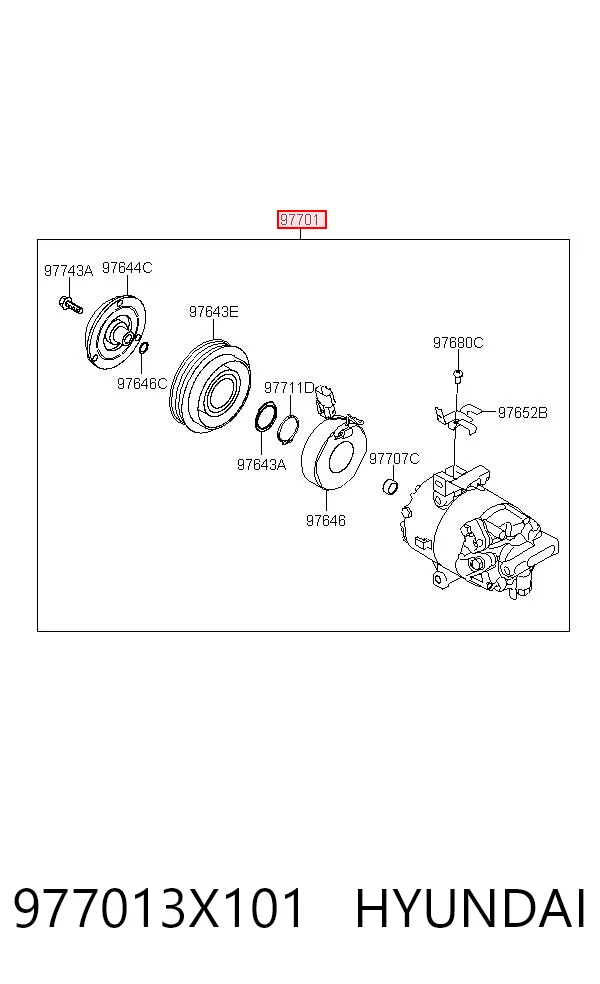 977013X101 Hyundai/Kia Компрессор хладагента