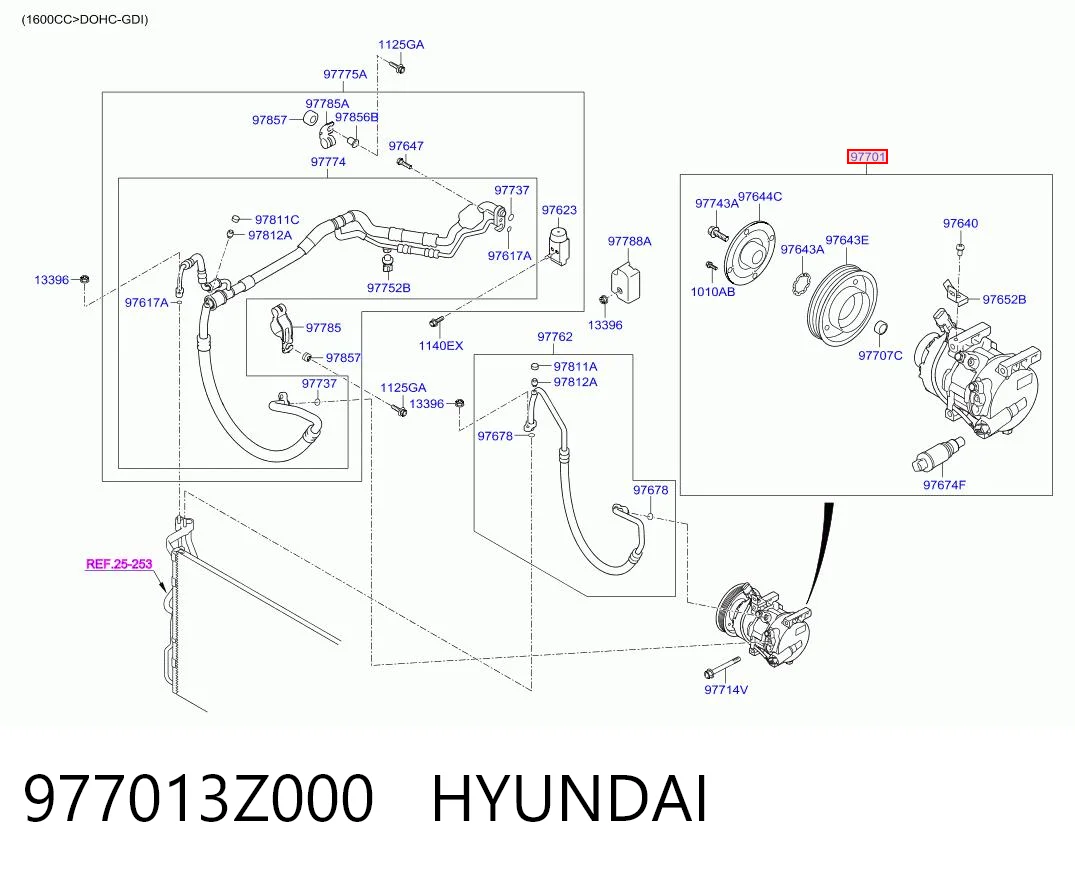 977013Z000 Hyundai/Kia Компрессор хладагента