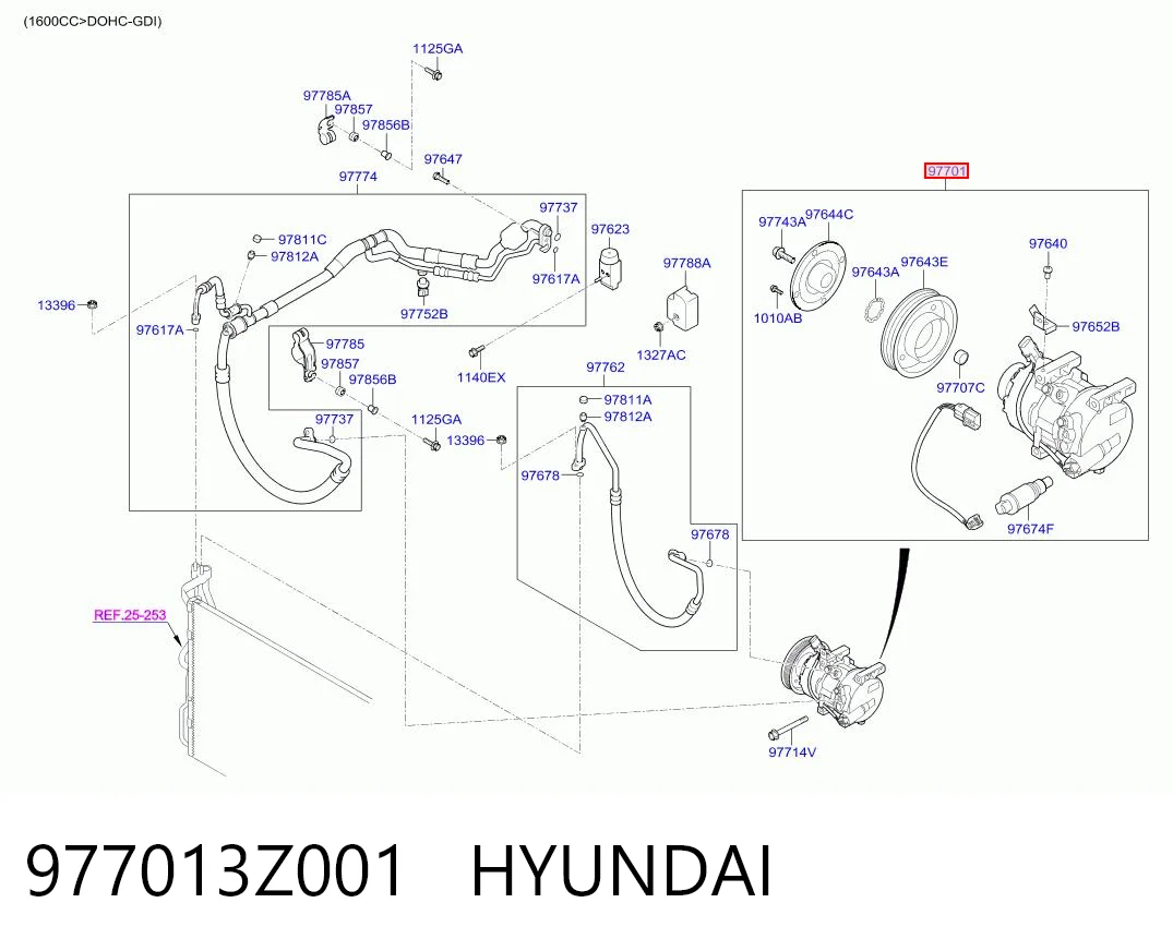 977013Z001 Hyundai/Kia Компрессор хладагента