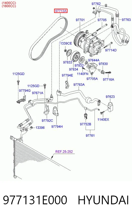 977131E000 Hyundai/Kia Поликлиновый ремень