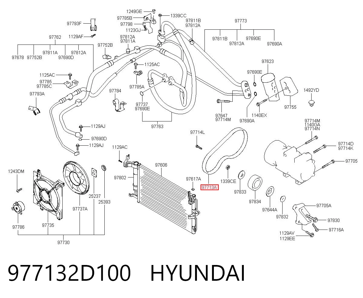 977132D100 Hyundai/Kia Поликлиновый ремень