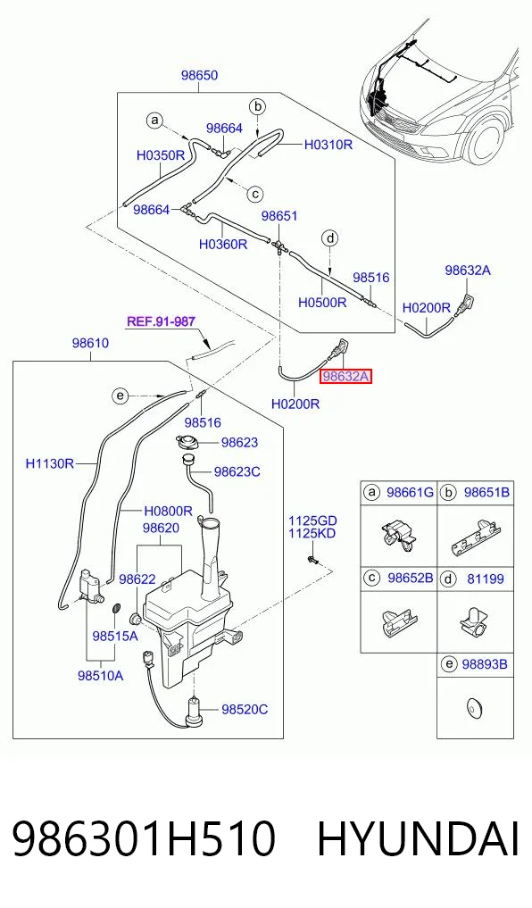 986301H510 Hyundai/Kia Веерная форсунка омывателя