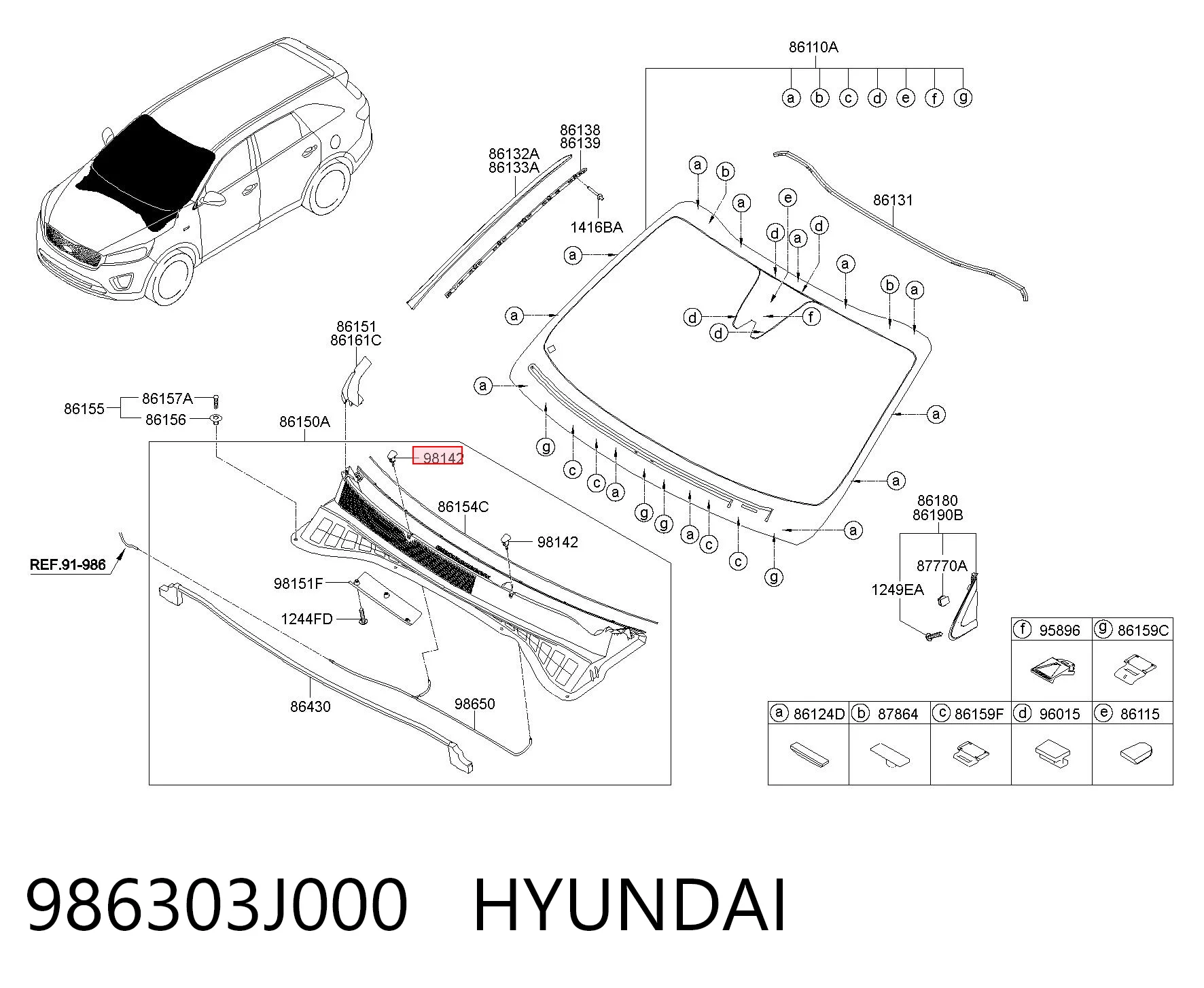 986303J000 Hyundai/Kia Веерная форсунка омывателя