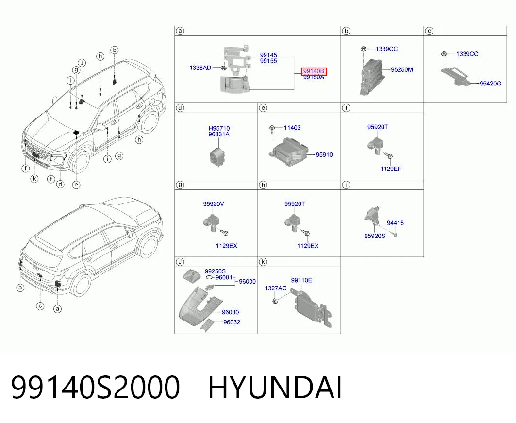 99140S2000 Hyundai/Kia Датчик контроля мертвой зоны задний