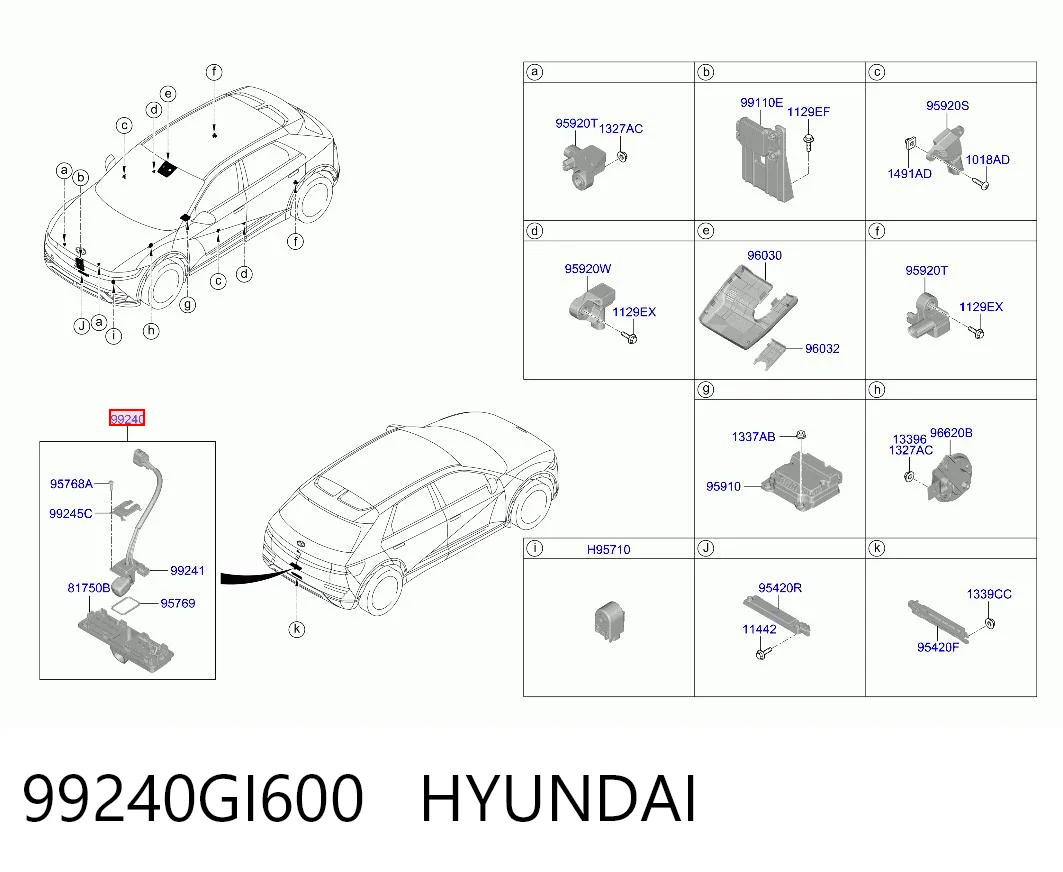 99240GI600 Hyundai/Kia Камера системы обеспечения видимости
