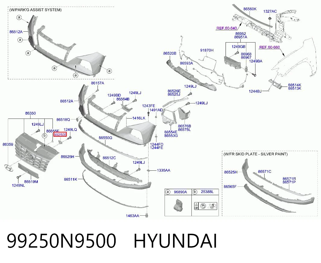 99250N9500 Hyundai/Kia Камера системы обеспечения видимости