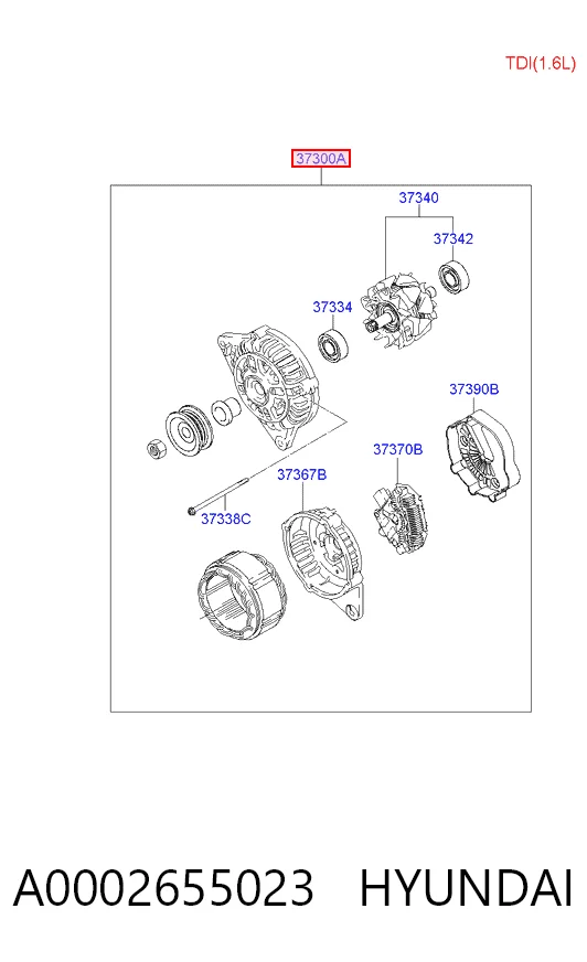 A0002655023 Hyundai/Kia Генератор автомобильный