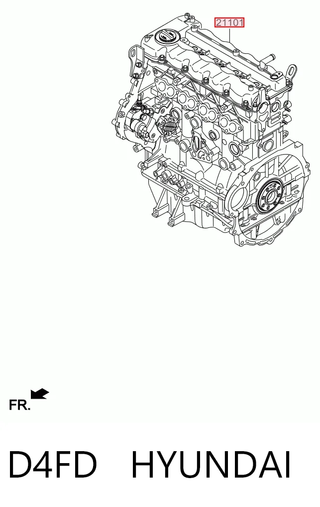 D4FD Hyundai/Kia Мотор в сборе