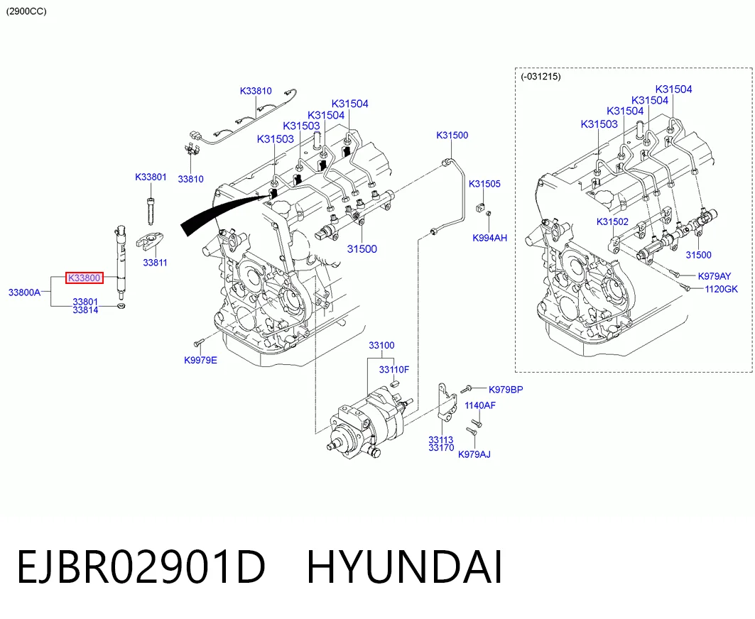 EJBR02901D Hyundai/Kia Топливные форсунки