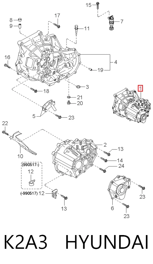 K2A3 Hyundai/Kia КПП в сборе