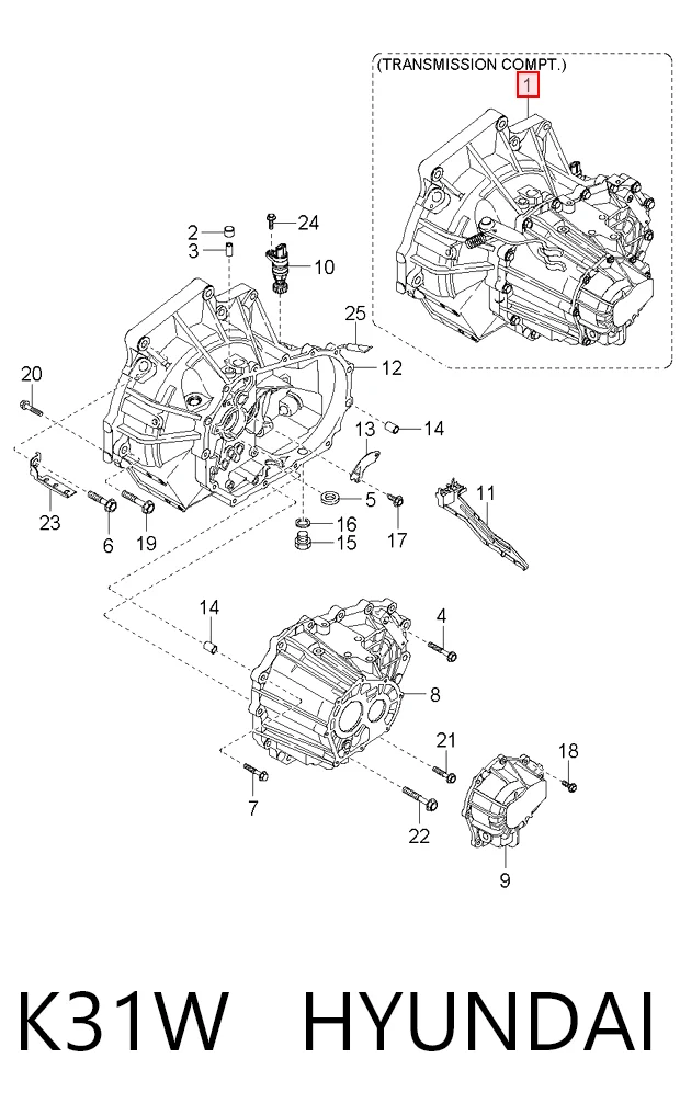 КПП в сборе (механическая коробка передач) KIA Rio 1 DC
