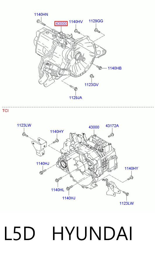L5D Hyundai/Kia КПП в сборе