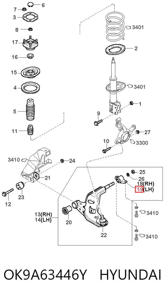 Сайлентблок переднего рычага J40303BK Japan Cars