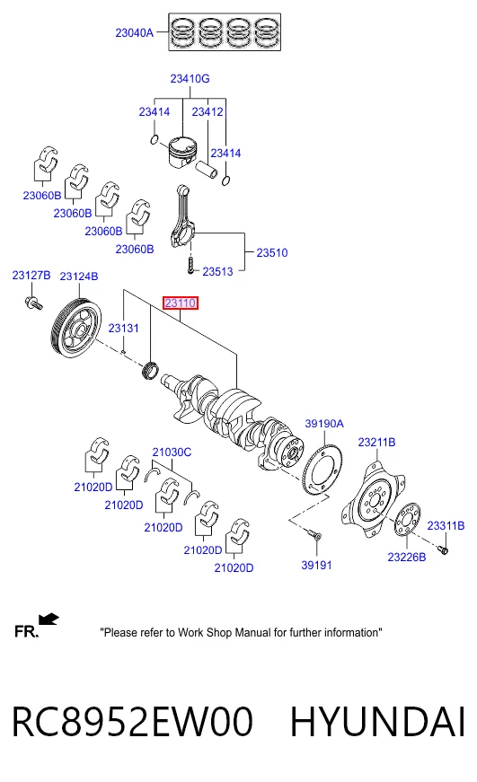 Коленчатый вал Honda 6D0262EU00